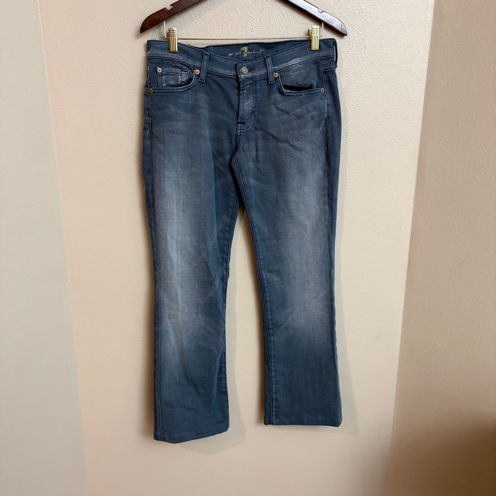 7 For All Mankind Bootcut Jeans Size 30 Blue Denim Designer Casual Classic